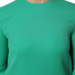 Green Viscose Acetate Mini Long Sleeve Dress