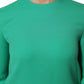 Green Viscose Acetate Mini Long Sleeve Dress