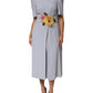 Light Blue Viscose Blend Floral Applique Dress
