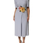 Light Blue Viscose Blend Floral Applique Dress