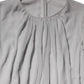 Grey Pleated Maxi Long Sleeve Silk Blend Gown Dress