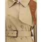 Short cotton gabardine Trench Coat