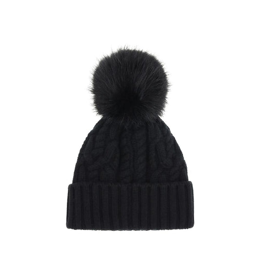 Cashmere blend Hat with pom-pon