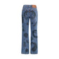 Flower and bee print flare Jeans