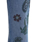 Flower and bee print flare Jeans