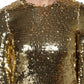 Gold Sequin Long Sleeve Mini Dress
