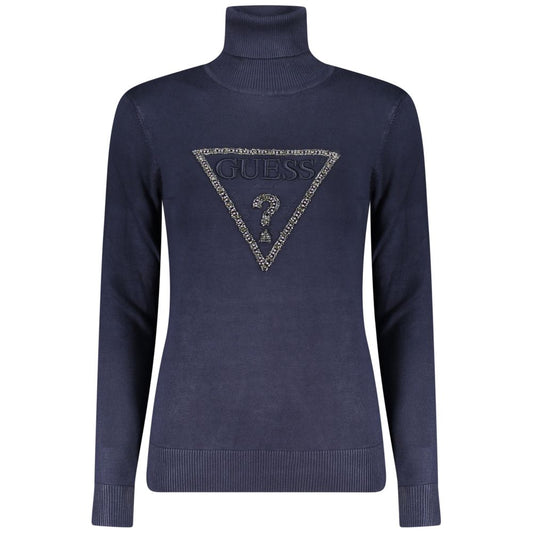 Blue Viscose Women Sweater
