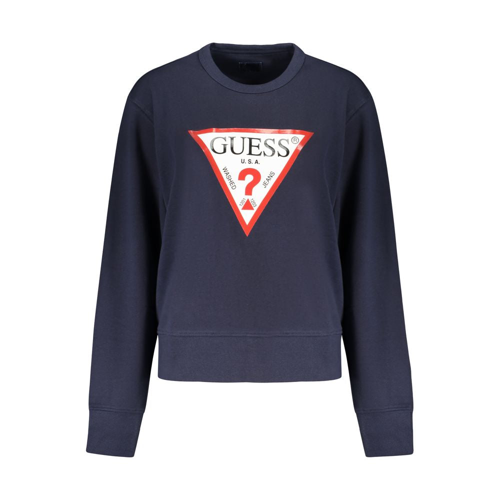 Blue Cotton Women Sweater