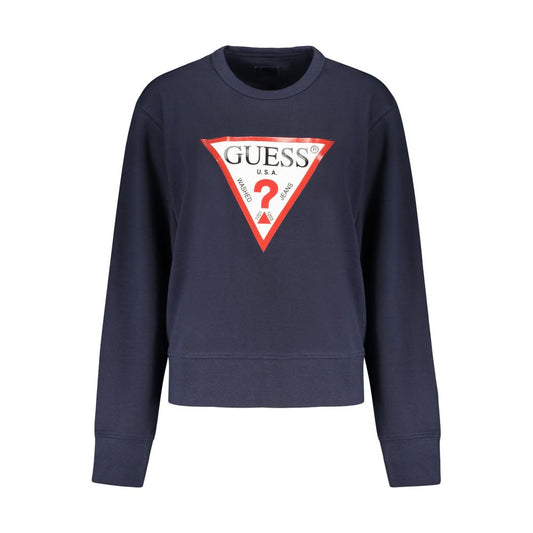 Blue Cotton Women Sweater