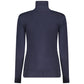 Blue Viscose Women Sweater