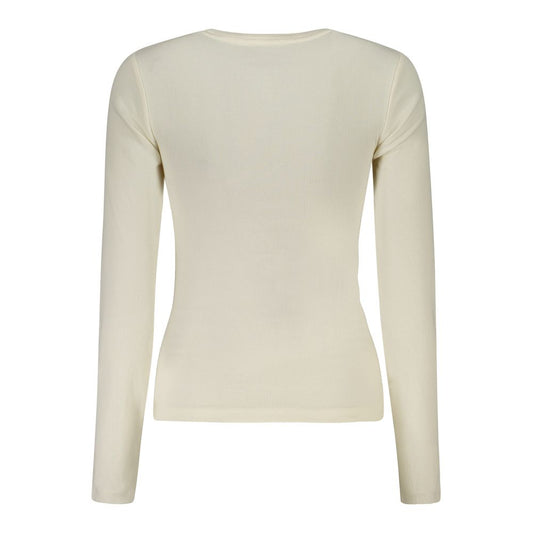 White Cotton Women T-Shirt
