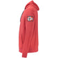 Red Polyester Men's Hooded Sweater