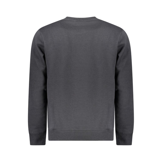 Black Cotton Men Sweater