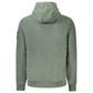 Green Polyester Men's Hooded Sweater