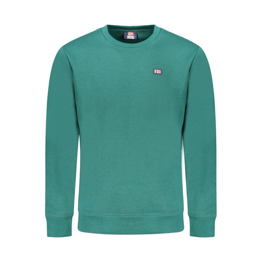 Green Cotton Mens Sweater