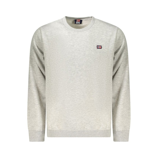 Gray Cotton Men Sweater