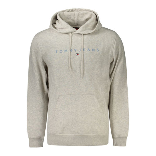 Gray Cotton Men Hoodie