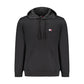 "Black Cotton Men Sweater with Central Pocket"