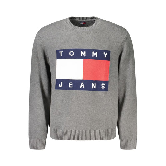 Gray Cotton Men Sweater