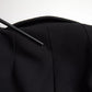 Black Wool Single Breasted Cropped Jacket