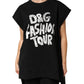 Black Cotton Sleeveless DG Fashion Top