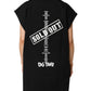 Black Cotton Sleeveless DG Fashion Top