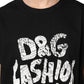 Black Cotton Sleeveless DG Fashion Top