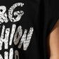 Black Cotton Sleeveless DG Fashion Top