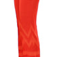 Red Pants Cropped 3/4 Short Nude Capri Pants
