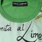 Green Lemon Print Pullover Silk Women Sweater