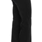 Black Stretch Straight Fit Dress Trousers Pants