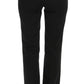 Black Stretch Straight Fit Dress Trousers Pants