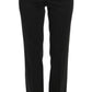 Black Stretch Straight Fit Dress Trousers Pants