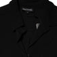 Black Viscose Blend Shirt Style Belted  Dress