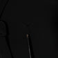 Black Viscose Blend Shirt Style Belted  Dress