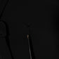 Black Viscose Blend Shirt Style Belted  Dress