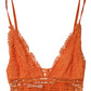 Orange Lace Bustier Layered Maxi Dress