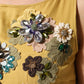 Yellow Silk Floral Embroidered Maxi Dress