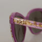 DG4251 Violet Full Rim Rectangle Frame Shades Sunglasses