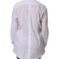 White Cotton Tuxedo Bib Long Sleeve Dress Shirt