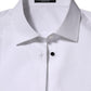 White Cotton Tuxedo Bib Long Sleeve Dress Shirt