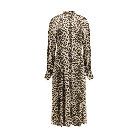Windsor leopard satin midi Dress