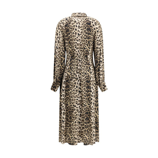 Windsor leopard satin midi Dress