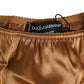 Brown Lace Silk Satin Slip Panties Underwear