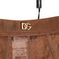 Brown Sheer Mesh High Waist Briefs Underwear