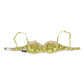 Lime Green Silk Satin Lace Padded Balconnet Underwear