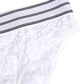 White Lace Slip Brief Logo Waistband Underwear