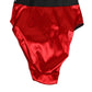Red Satin High-Waist Briefs Logo Women Underwear