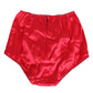 Red Silk Satin High-Waist Briefs Underwear