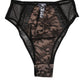 Black Floral Lace Sheer Mesh High Waist Underwear